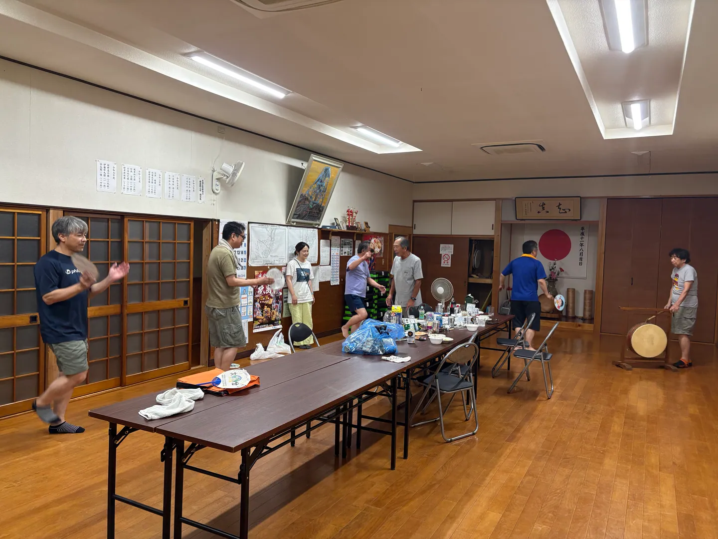 貞清供養盆踊り練習